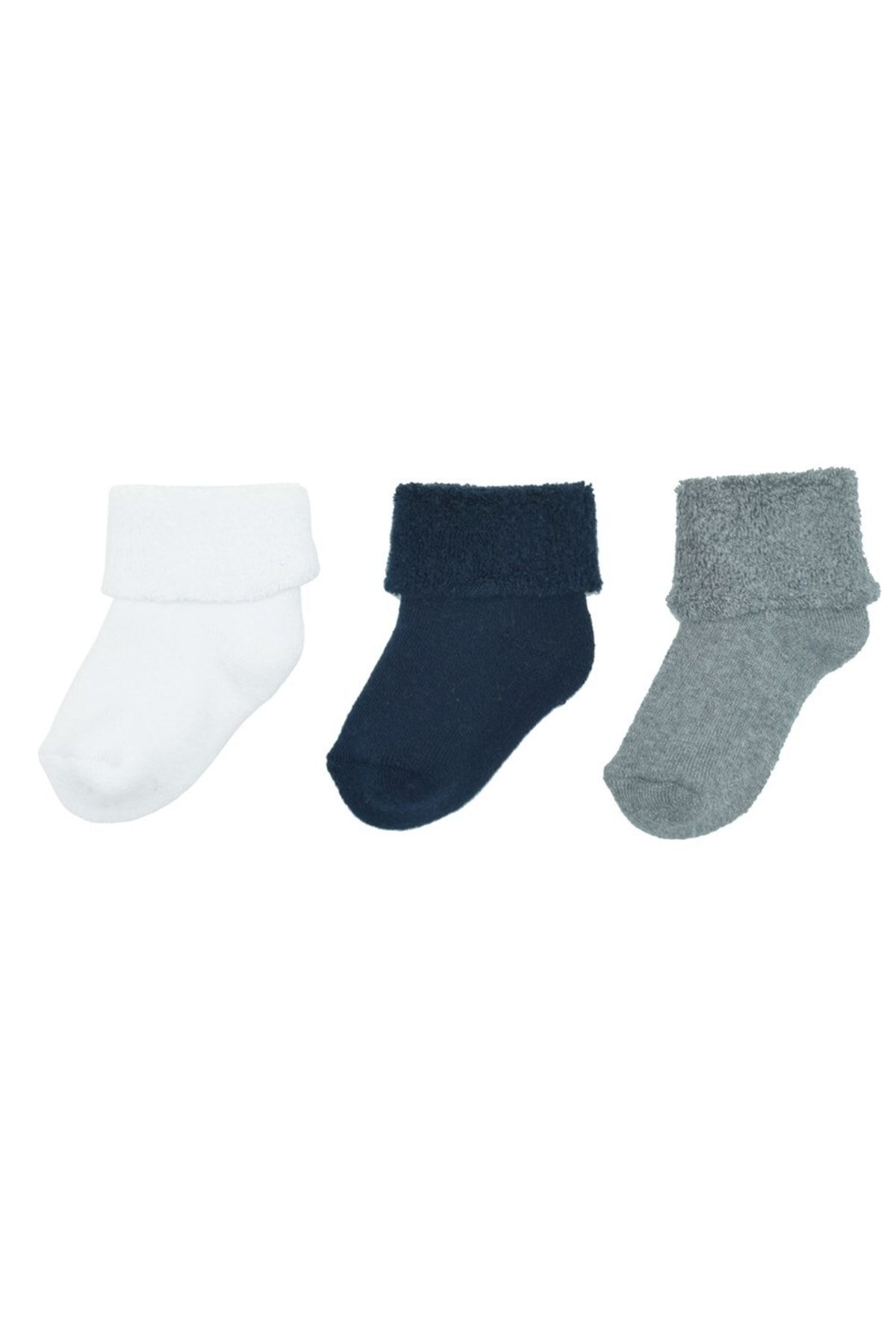 Belyy Socks Belyy Baby Boy 3 Piece Winter Towel Colored Socks