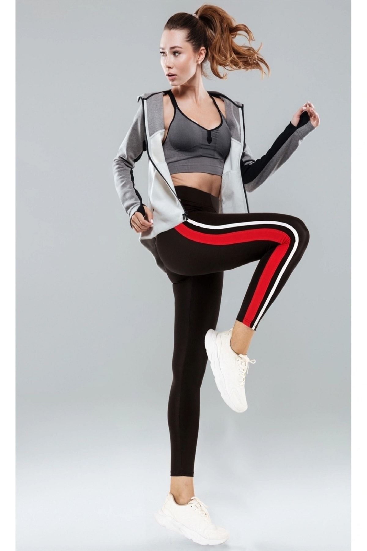 Black tights sales with red stripes