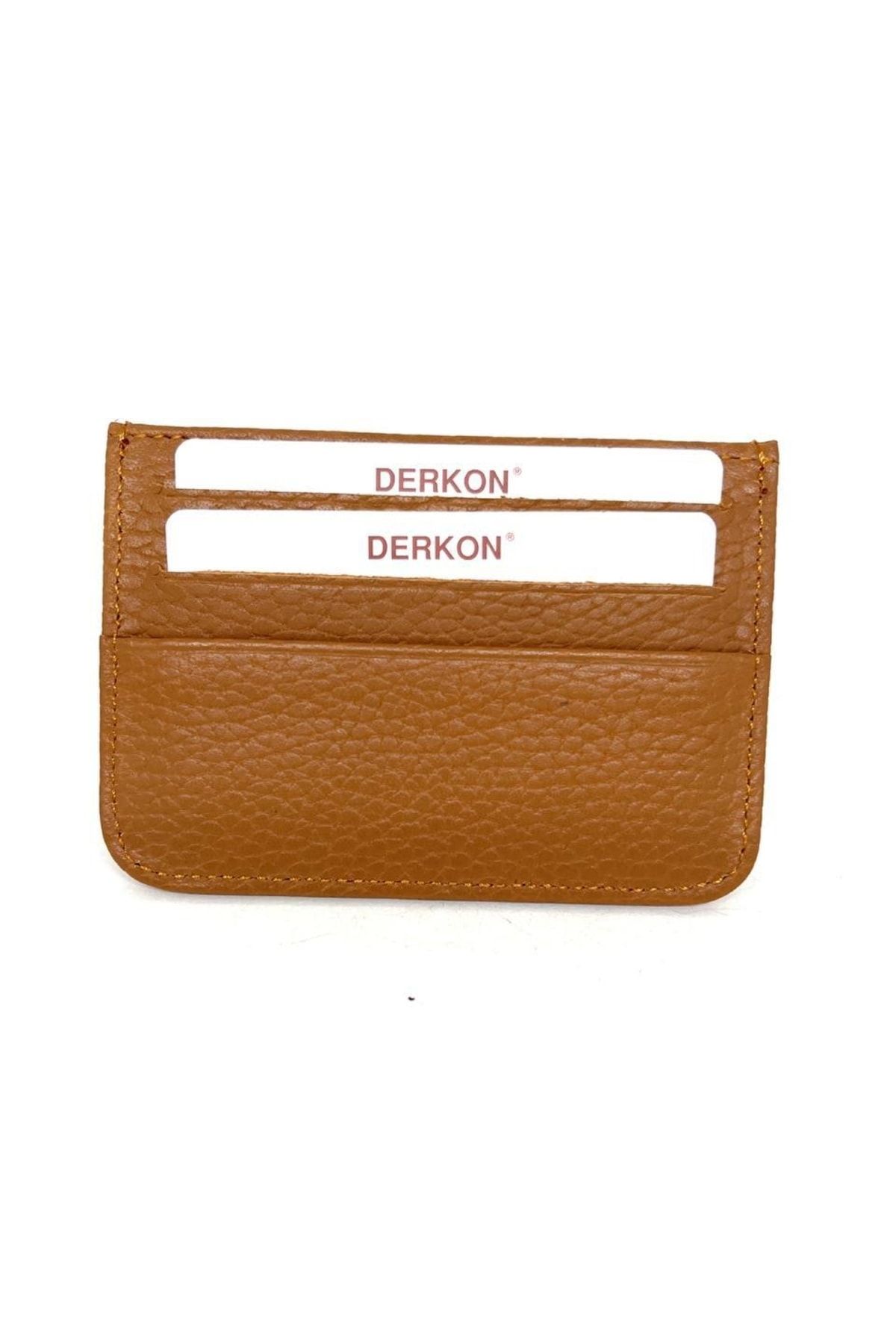 DERKON-Genuine Leather Thin Unisex Card Holder 3