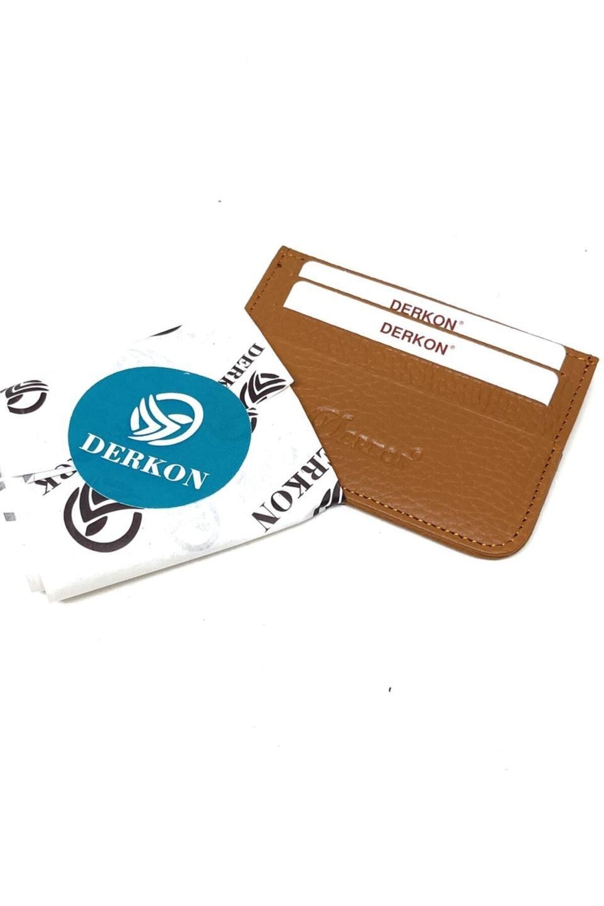 DERKON-Genuine Leather Thin Unisex Card Holder 4