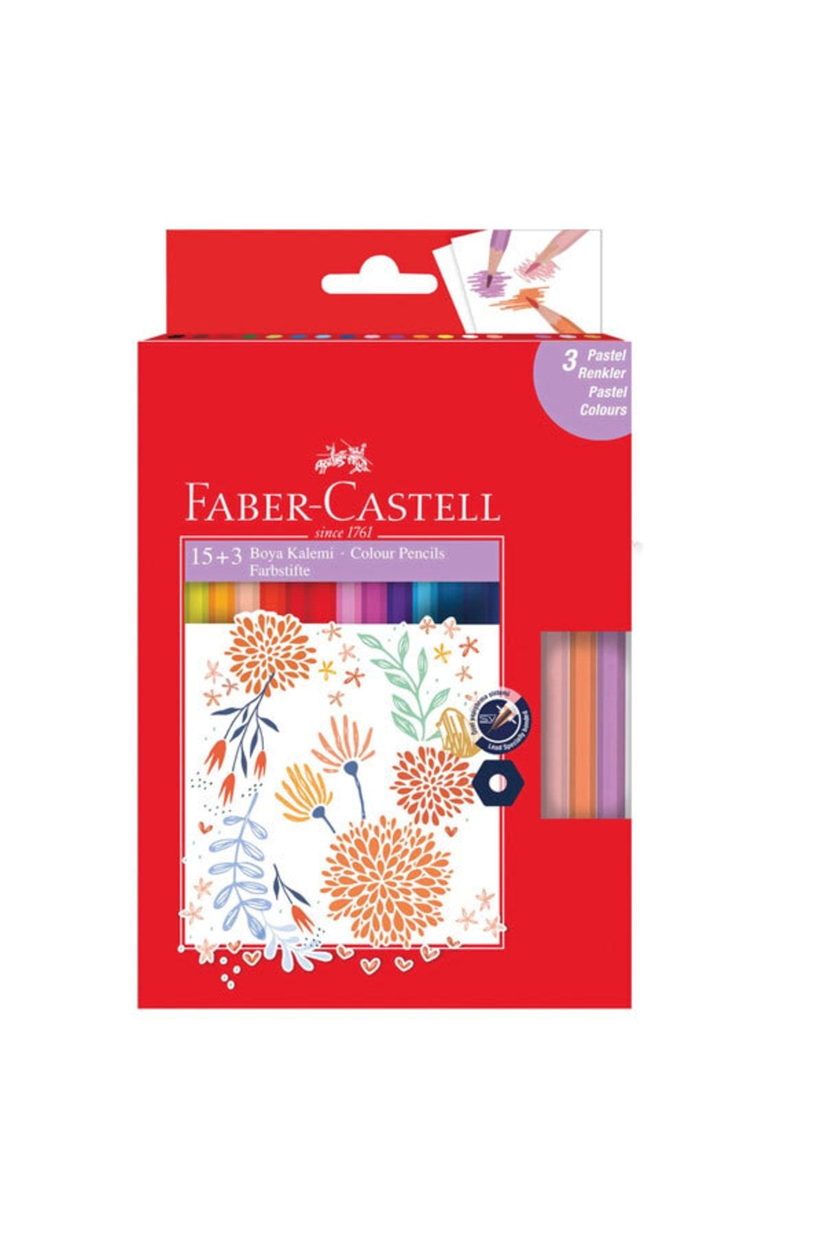 Faber Castell Faber-castell 15+3 مداد رنگی پاستل رنگ 000005 U360649