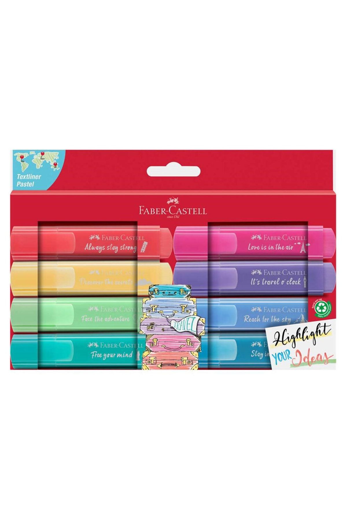 Faber-castell 46 Fosforlu Kalem 8 Pastel Renk 5030254626000