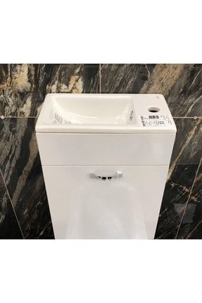 Turkuaz Banyo Ve Tuvalet Mini Lavabo 24*42 Cm (banyo Dolabı Dahil) TUR071100-UDLP