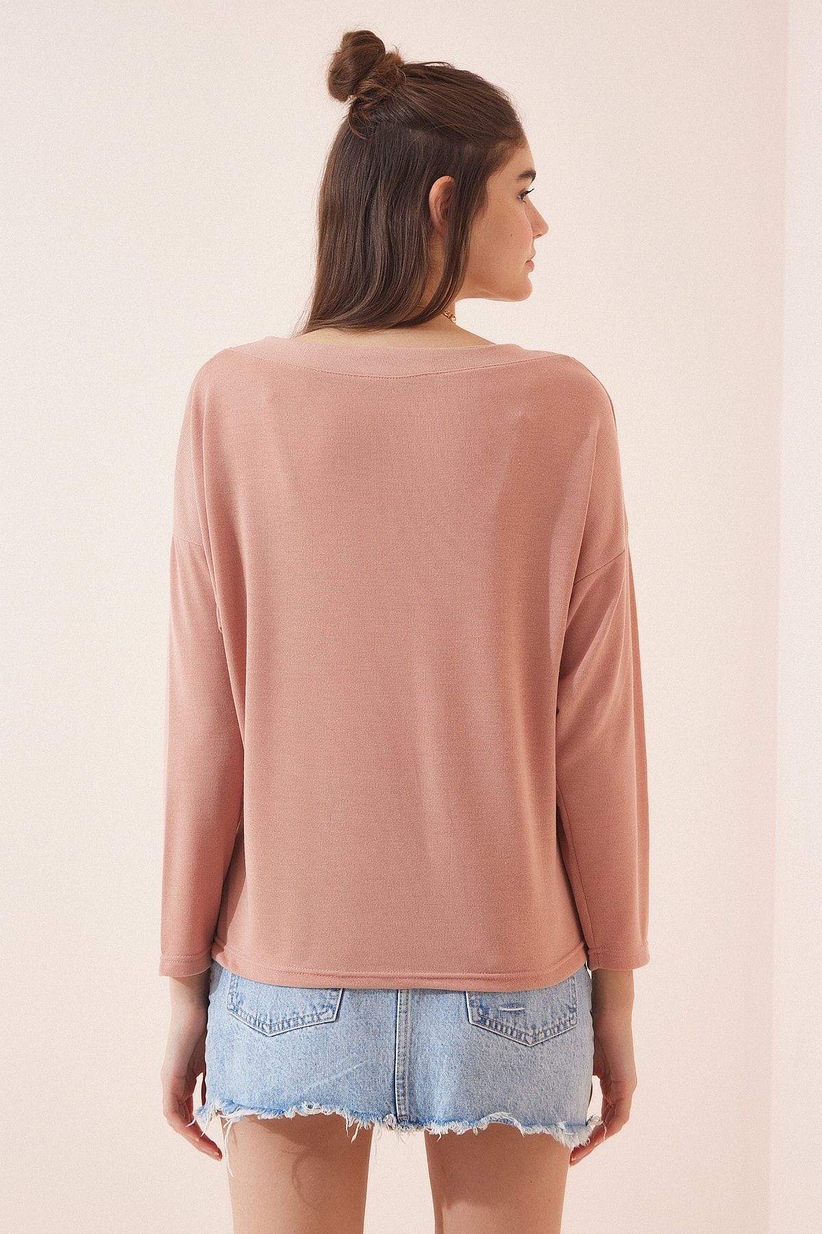 Happiness İstanbul Bluse Rosa Regular Fit Fast ausverkauft