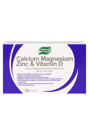 Kalsiyum + Magnezyum + Çinko + Vitamin D - 30 Kapsu?l PHYTDFCLMGSKPSL