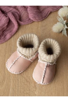 Sare Baby Organik Deri Kız Bebek Ayakkabısı Yeni Sezon Pembe 1071