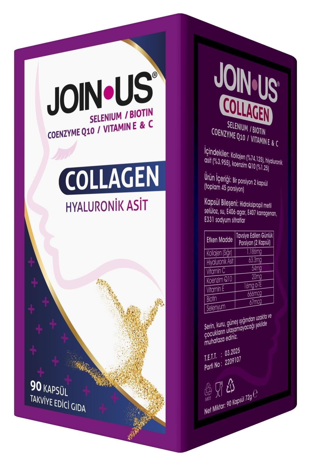 Suda Collagen Join Us Collagen Hyaluronik Asit 90 Kapsül