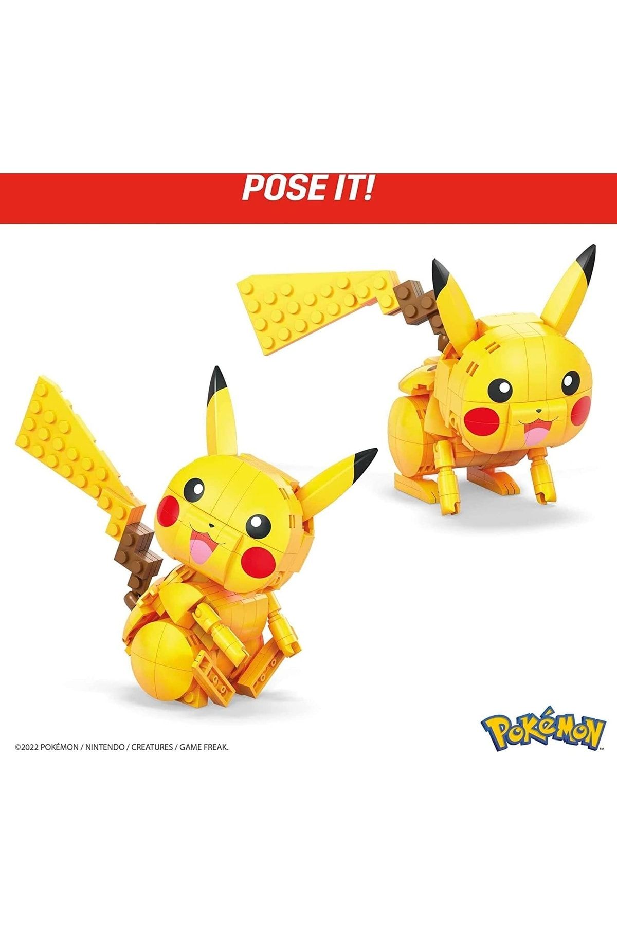 LEGO-Pokémon Mega Construx - Assorted Figures and Ideal Building Toy for Ages 6+ - Pikachu 4