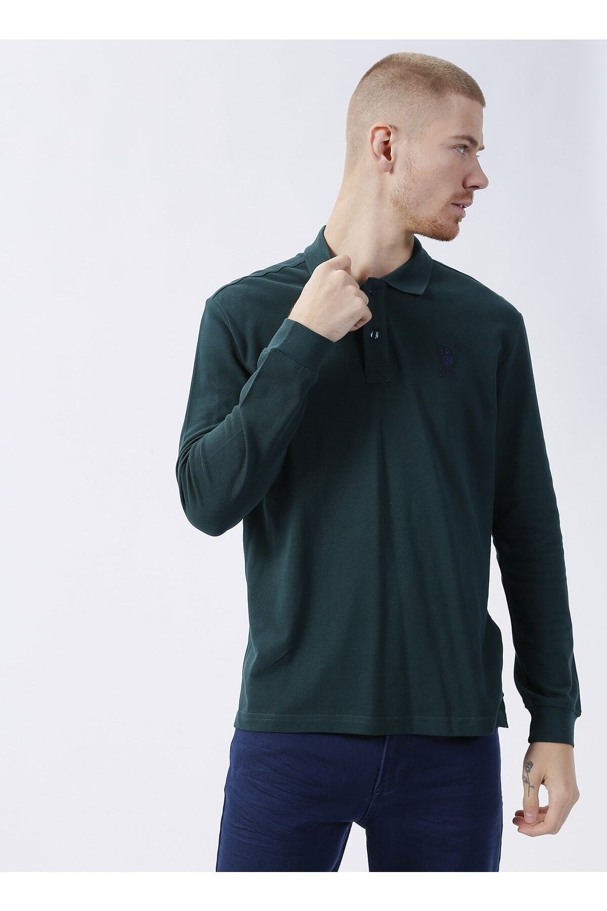 سویشرت مردانه سبز یو اس پولو | 5002962879 اورجینال - تصویر 3