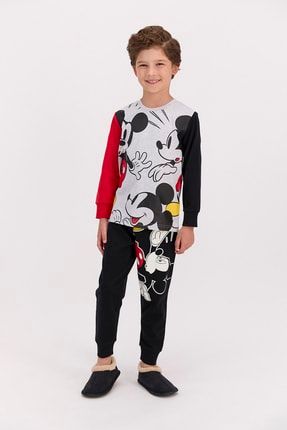 Lisanslı Siyah Erkek Çocuk Pijama Takımı D4611-C