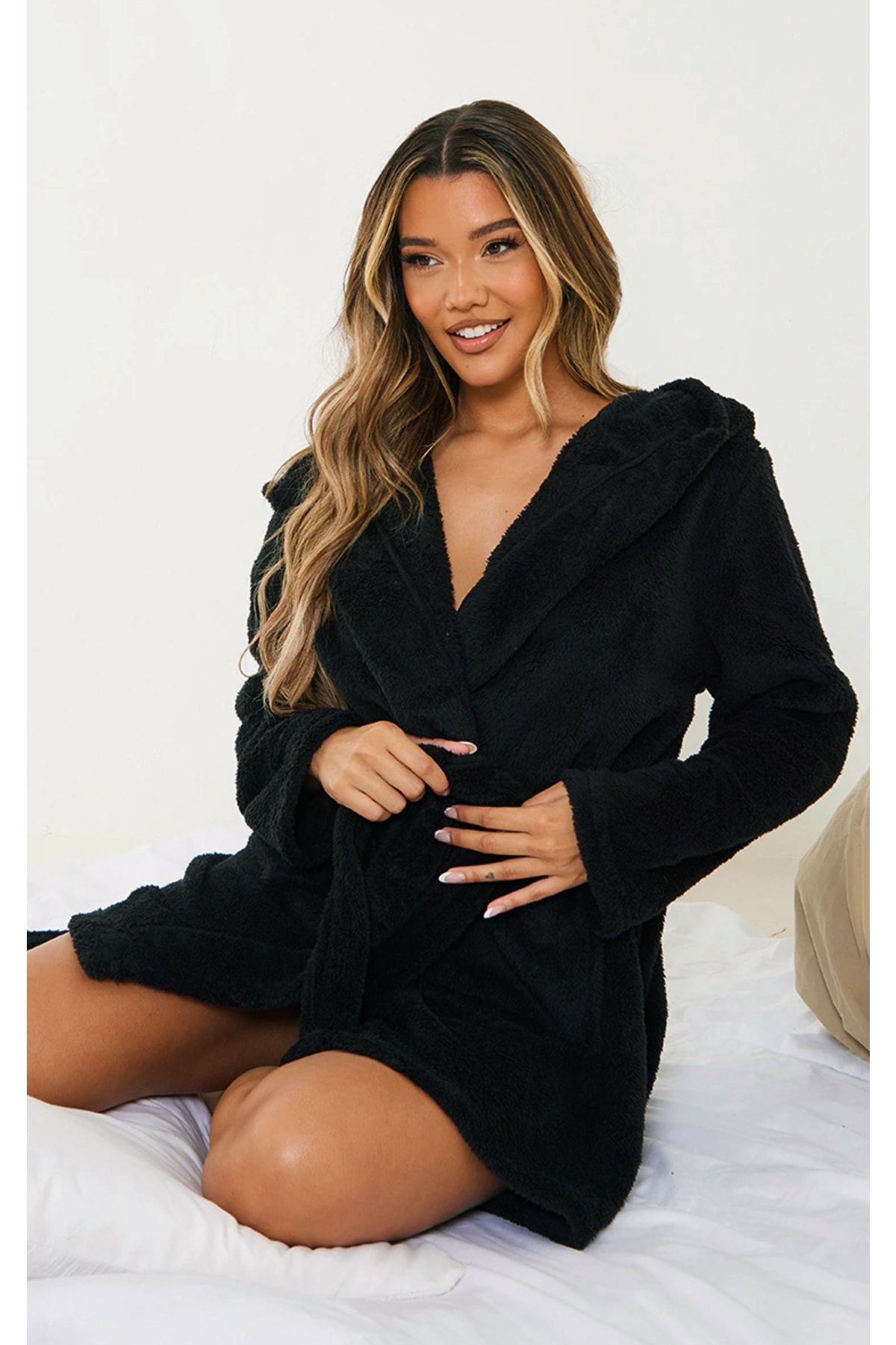Hooded Dressing Gown | boohooMAN USA