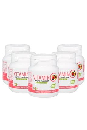 Vitamin C Çiğneme Tableti - 20 Adet X 5 Adet (Şeftali Aromalı) PHYTDFVTMNCCGNM-1