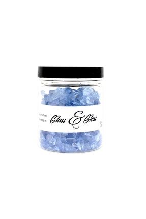 Glass & Gloss Epoksi Reçine Için Renkli Cam Kırıkları Açık Mavi 100 Gr 4 - 8 Mm Transparan_4/8_100gr