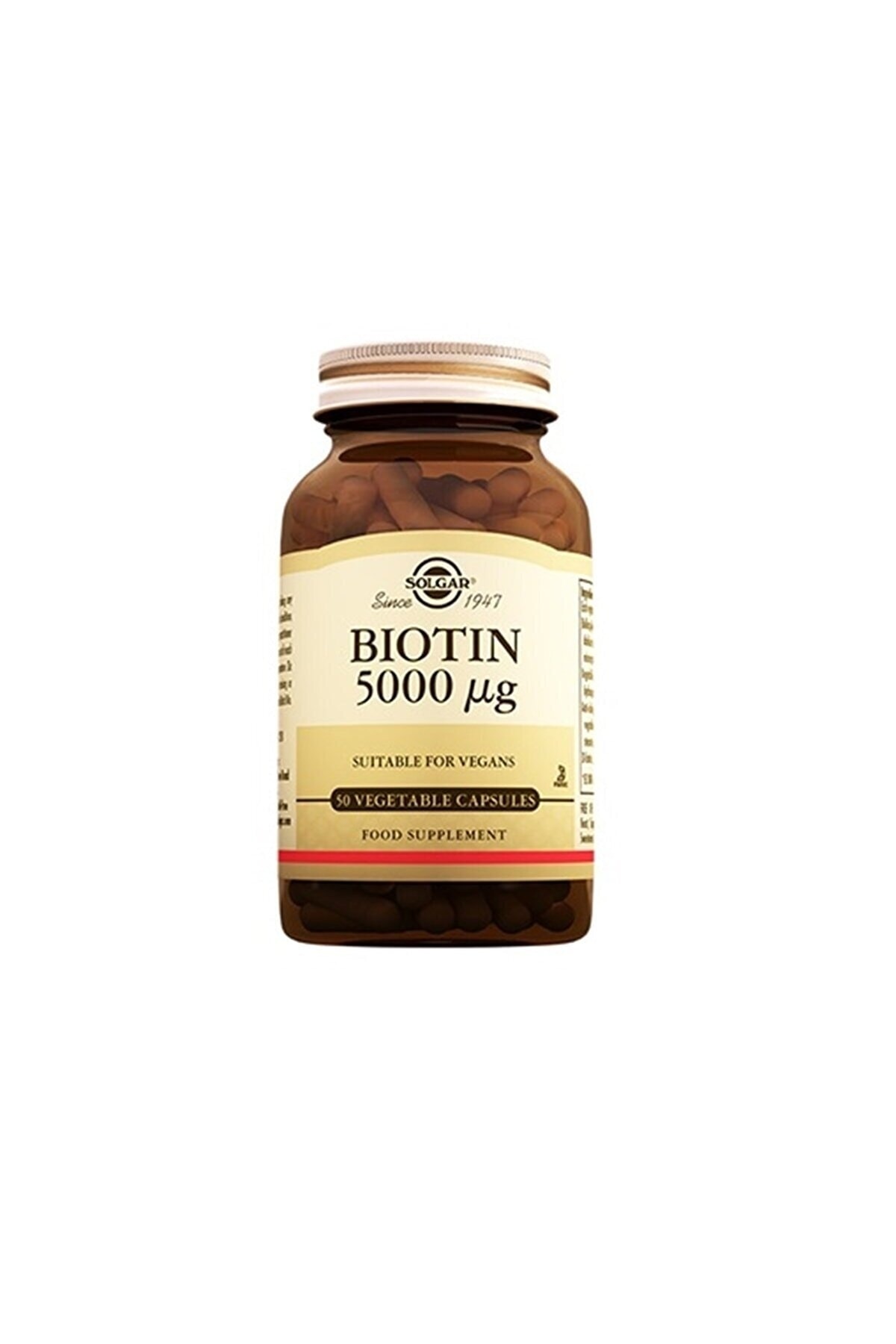 Solgar Biotin 5000 mg - 50 Bitkisel Kapsül