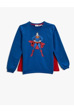 Pelerinli Spiderman Baskılı Lisanslı Sweatshirt 2KKB16922OK
