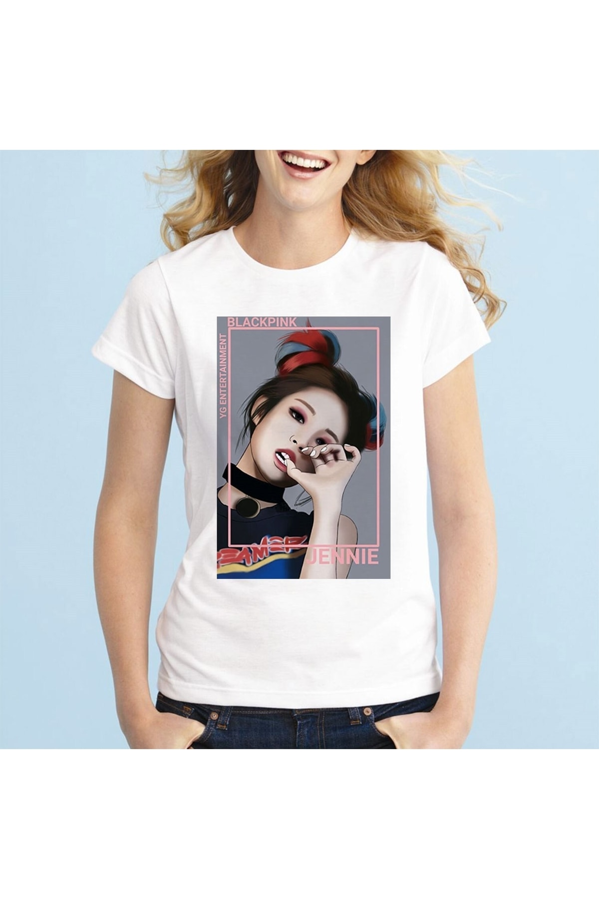 HediyeCenter Blackpink Jennie Baskılı Unisex Tişört D15 - Fiyatı