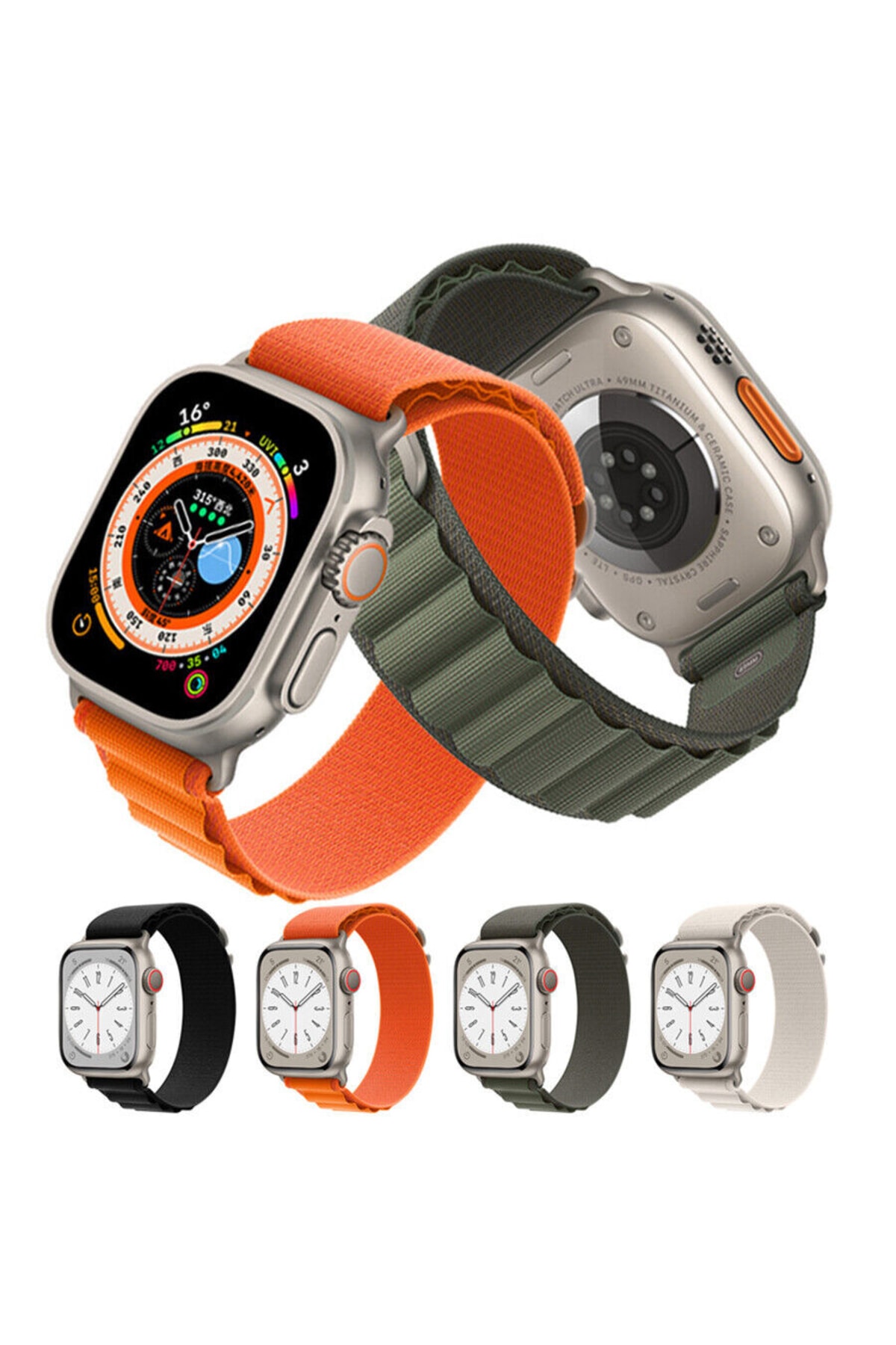 Apple Watch 42mm 44mm 45mm 49mm 1/2/3/4/5/6/se/7/8/ultra Cord Mountain Loop Cord