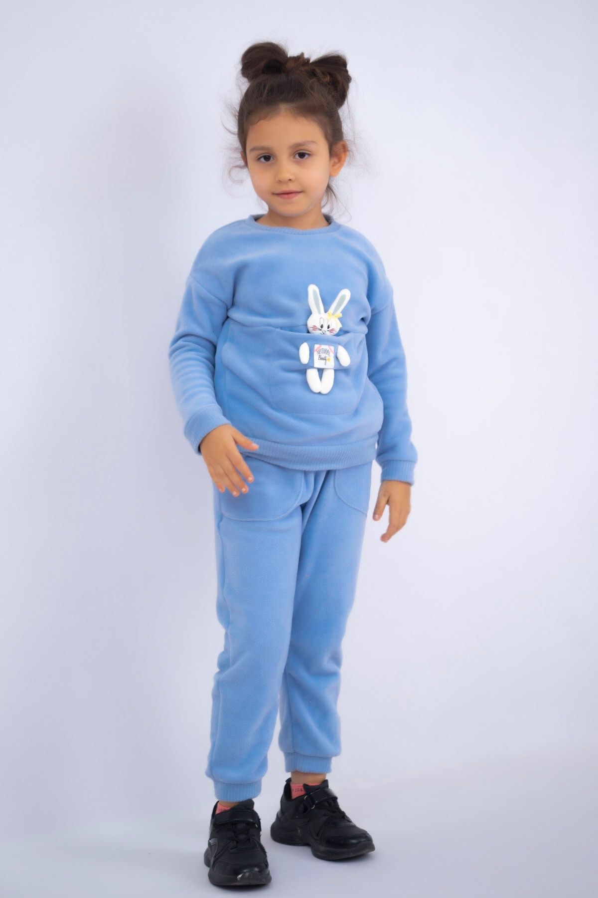 HAR KA K DS Girl s Thick Fleece Rabbit Toy Long Sleeve Basic