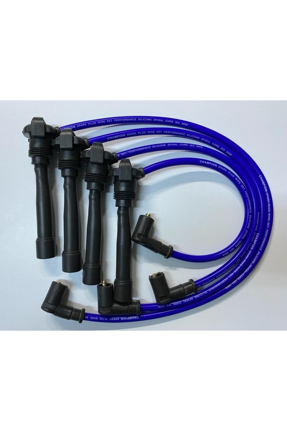 Baker Independent スピットファイヤコンプリート CHAMPION SPARK PLUG WIRE SET Fıat Albea 1.2 16v 05> 178d7055 4cc