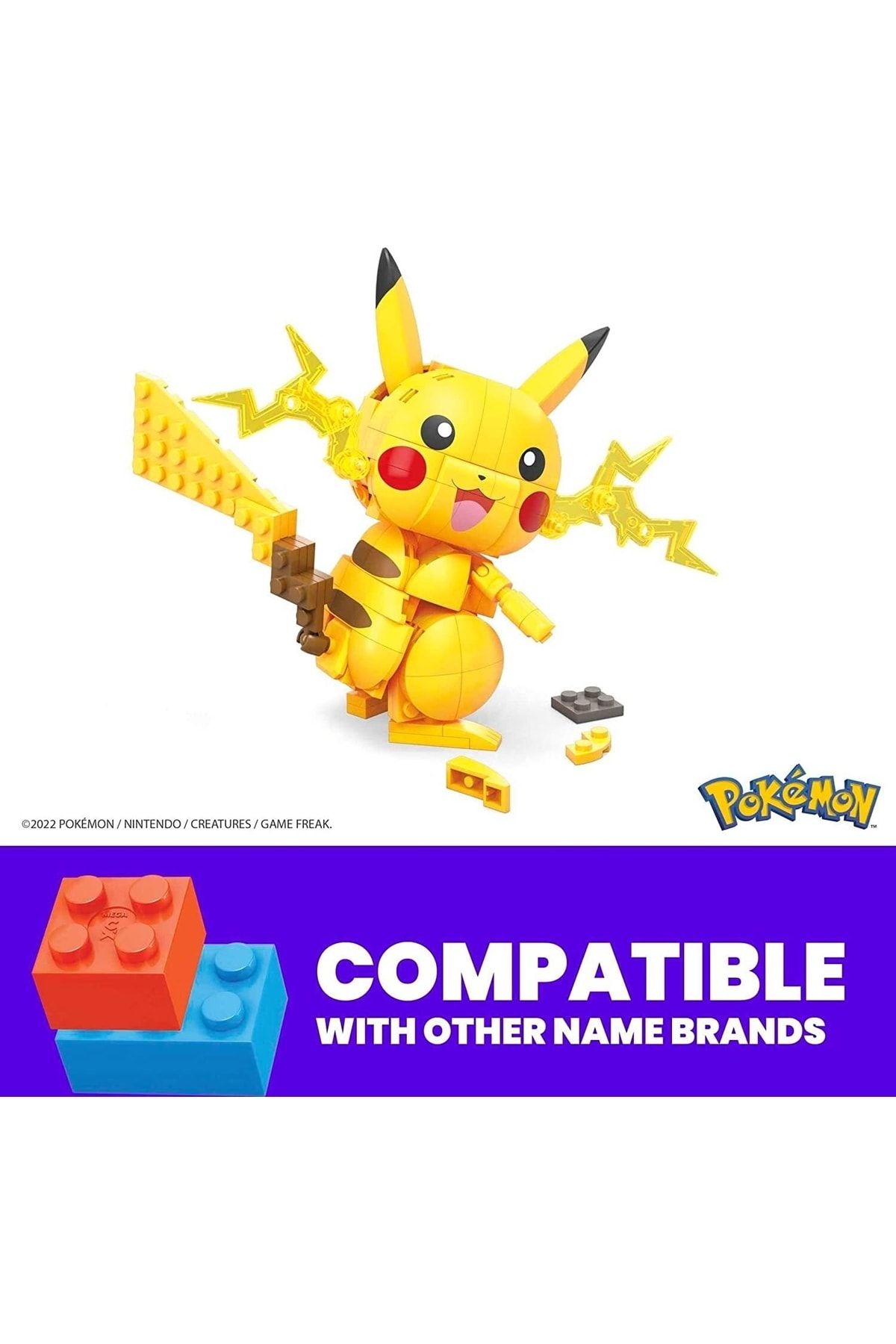 LEGO-Pokémon Mega Construx - Assorted Figures and Ideal Building Toy for Ages 6+ - Pikachu 3