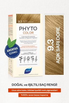 Phytocolor 9.3 Açık Sarı Dore Amonyaksız Kalıcı Bitkisel Saç Boyası 3338221010568