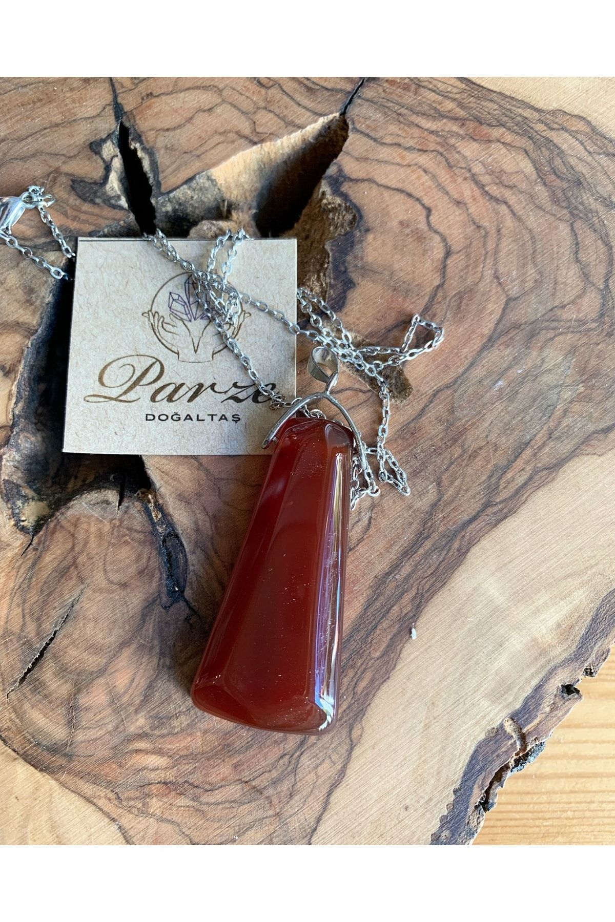 parze do alta Necklace Brown Natural Stone Trendyol