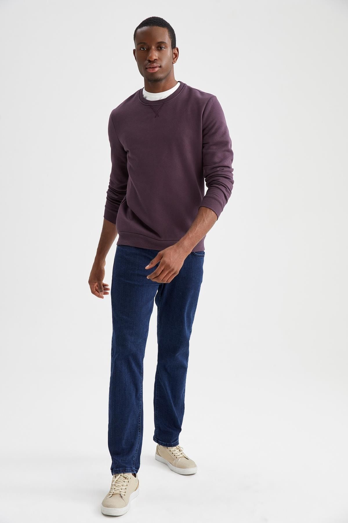 Defacto regular fit sweatshirt deals