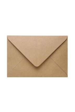 Asil Zarf 100 Adet 13*18 Kahverengi Çaycuma Kraft Zarf Davetiye Lüks Tebrik Kartı Mektup Mühür DZAS-5019