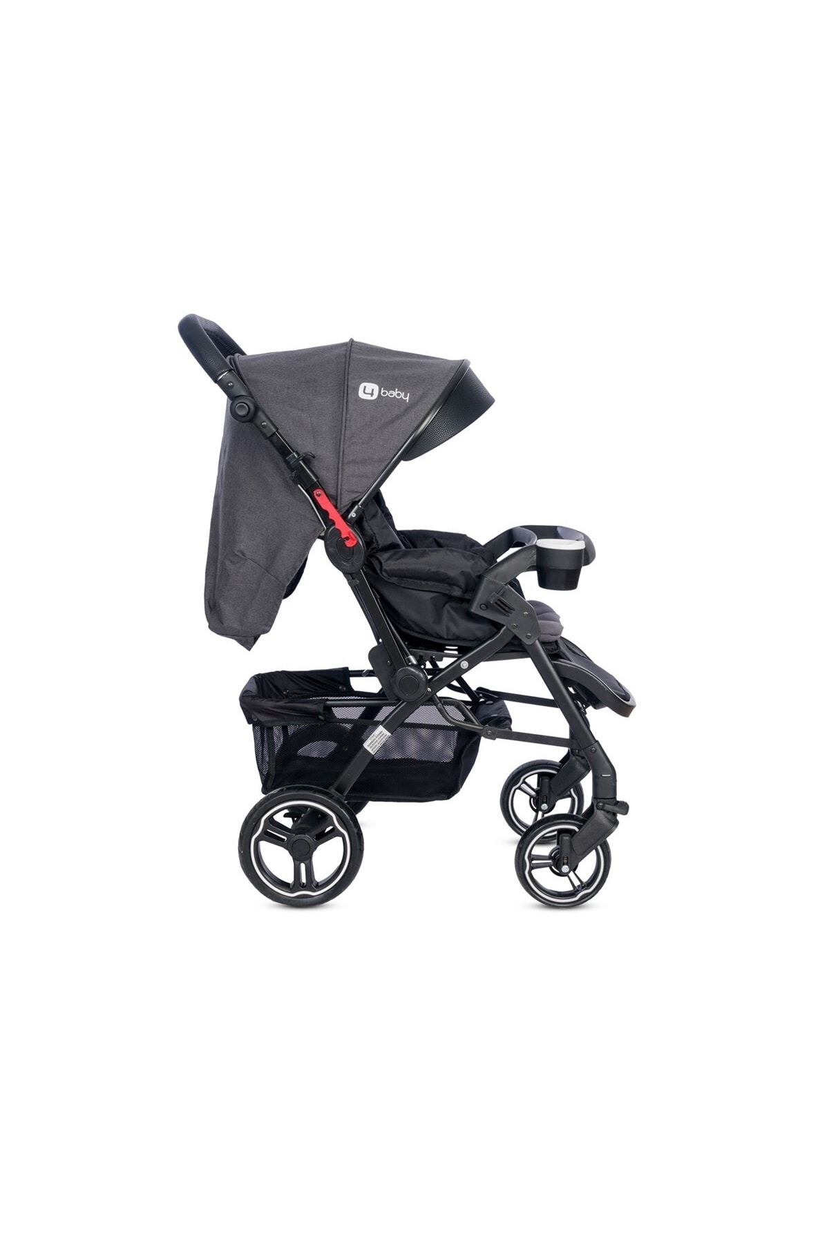MUTLU BEBE 4 Baby Active Plus Black Çift Yönlü Travel Sistem Bebek Arabası OH10792