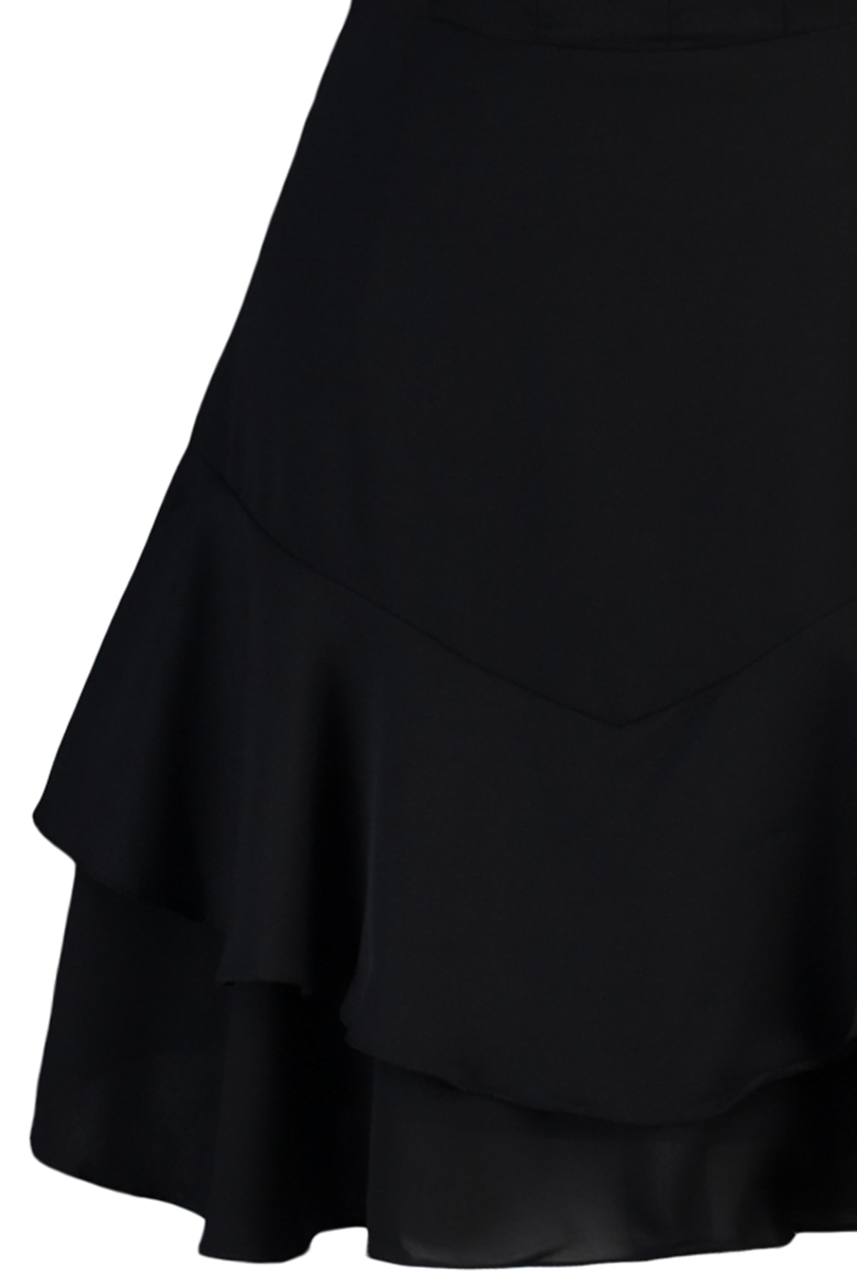 Trendyolmilla  Siyah A-Kesim Balen Detaylı Dokuma Kısa Abiye Gece Mezuniyet Elbisesi TPRSS22EL00065 - Görsel 7