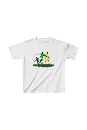 Beyaz Futbol Baskılı T-shirt 556858122