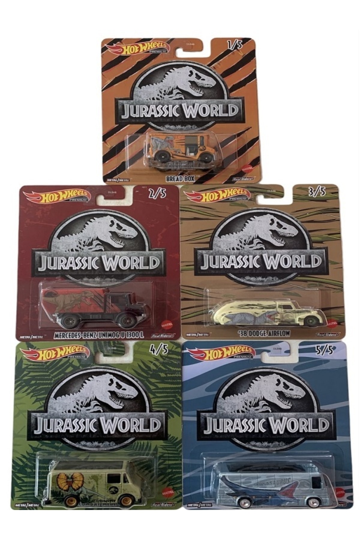 HOT WHEELS Jurassic World 5'li Set