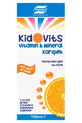 Kidovits Vitamin & Mineral Karışımı - 150 ml (Portakal Aromalı) PHYTDFKDVSF