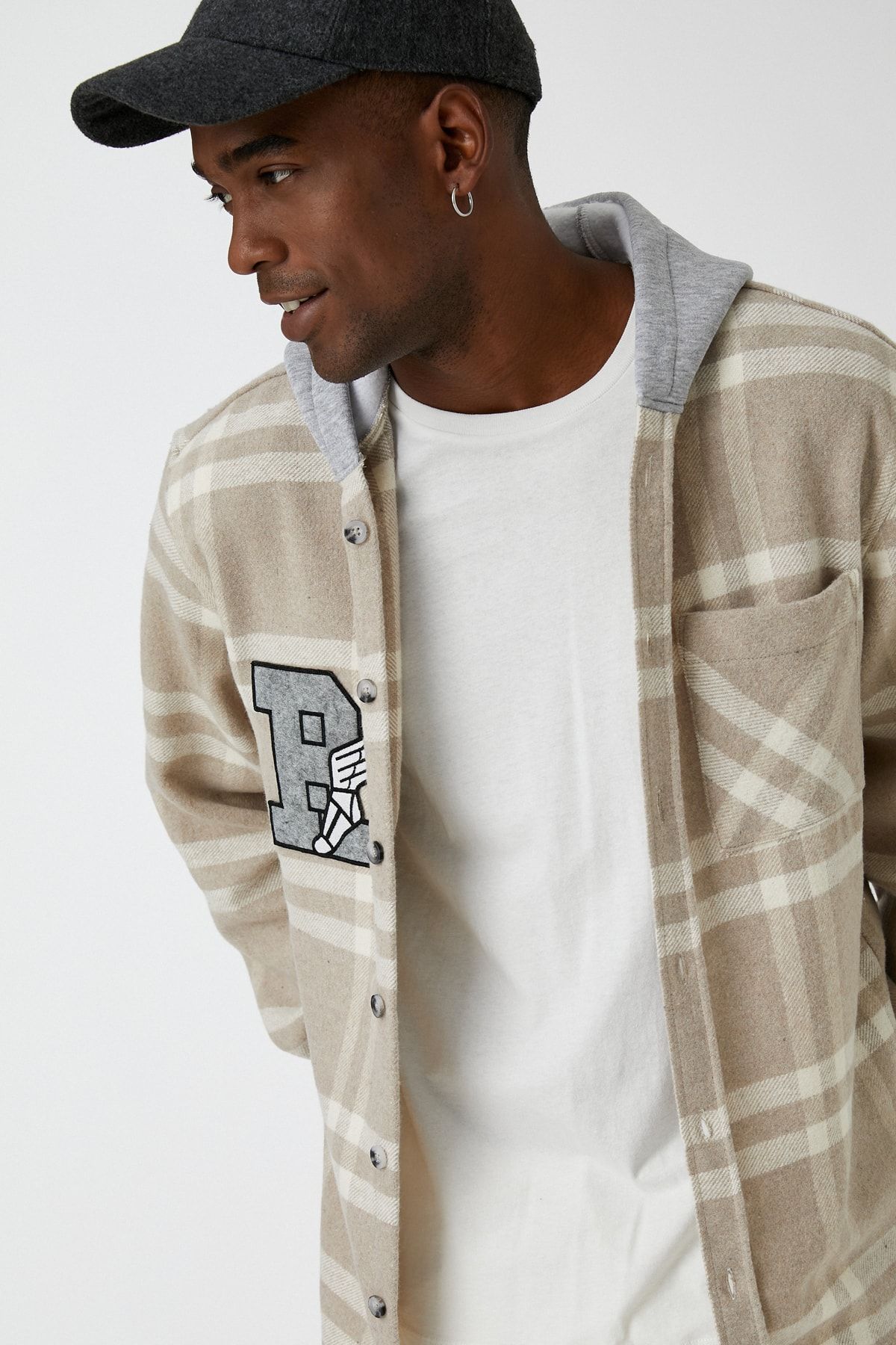 Koton Hemd Beige Relaxed Fit Fast ausverkauft