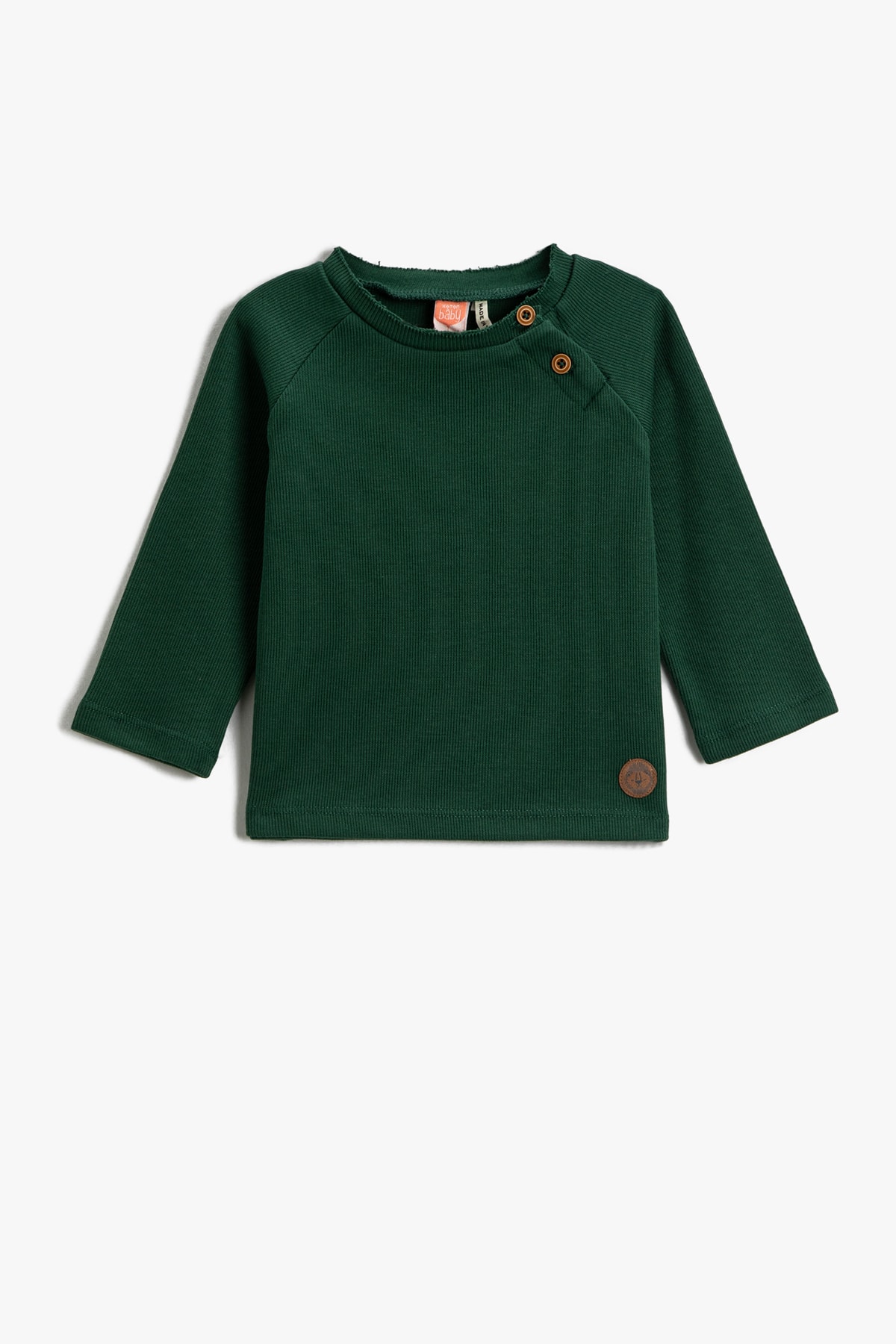 Koton Sweatshirt Grün Relaxed Fit Fast ausverkauft