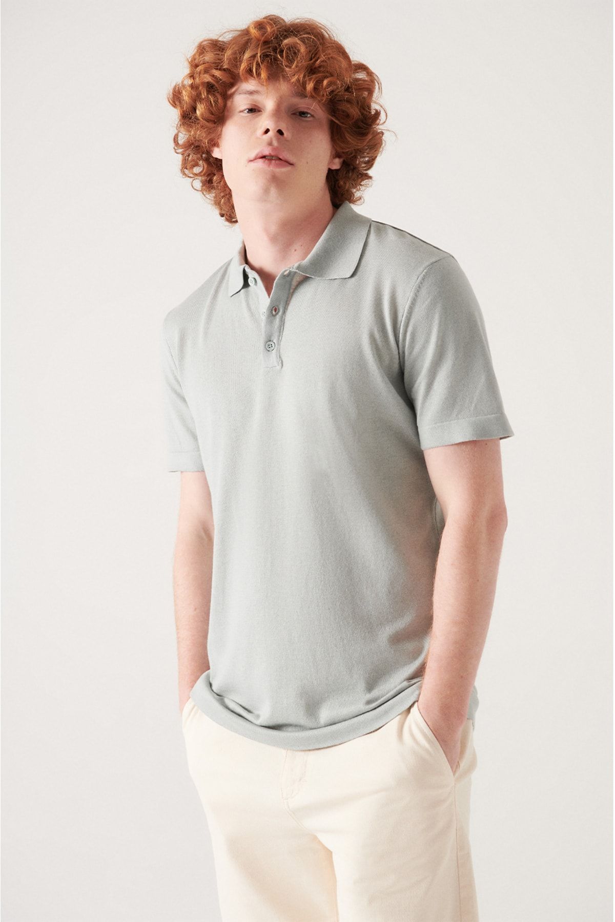 Avva Poloshirt Grau Regular Fit AR6198
