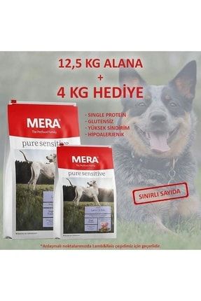 Dog Pure Sensitive Kuzulu Yetişkin Köpek Maması 12,5 + 4kg 12003005