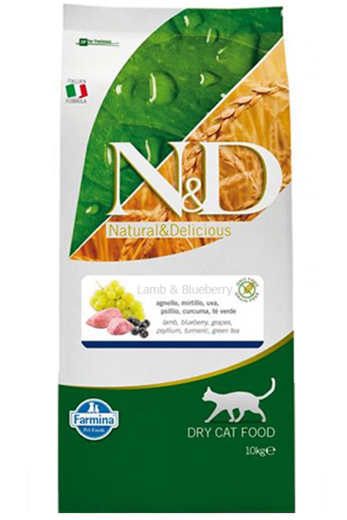 Farmina N-d Tahılsız Kuzu Etli Yaban Mersinli Kedi Maması 10 kg
