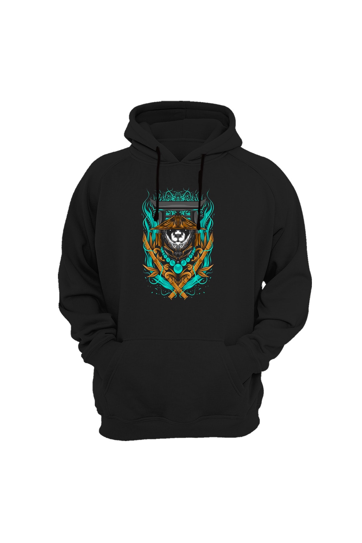 Kings of the Jungle Series Panda Printed Thick Hooded Sweatshirt Hoodie