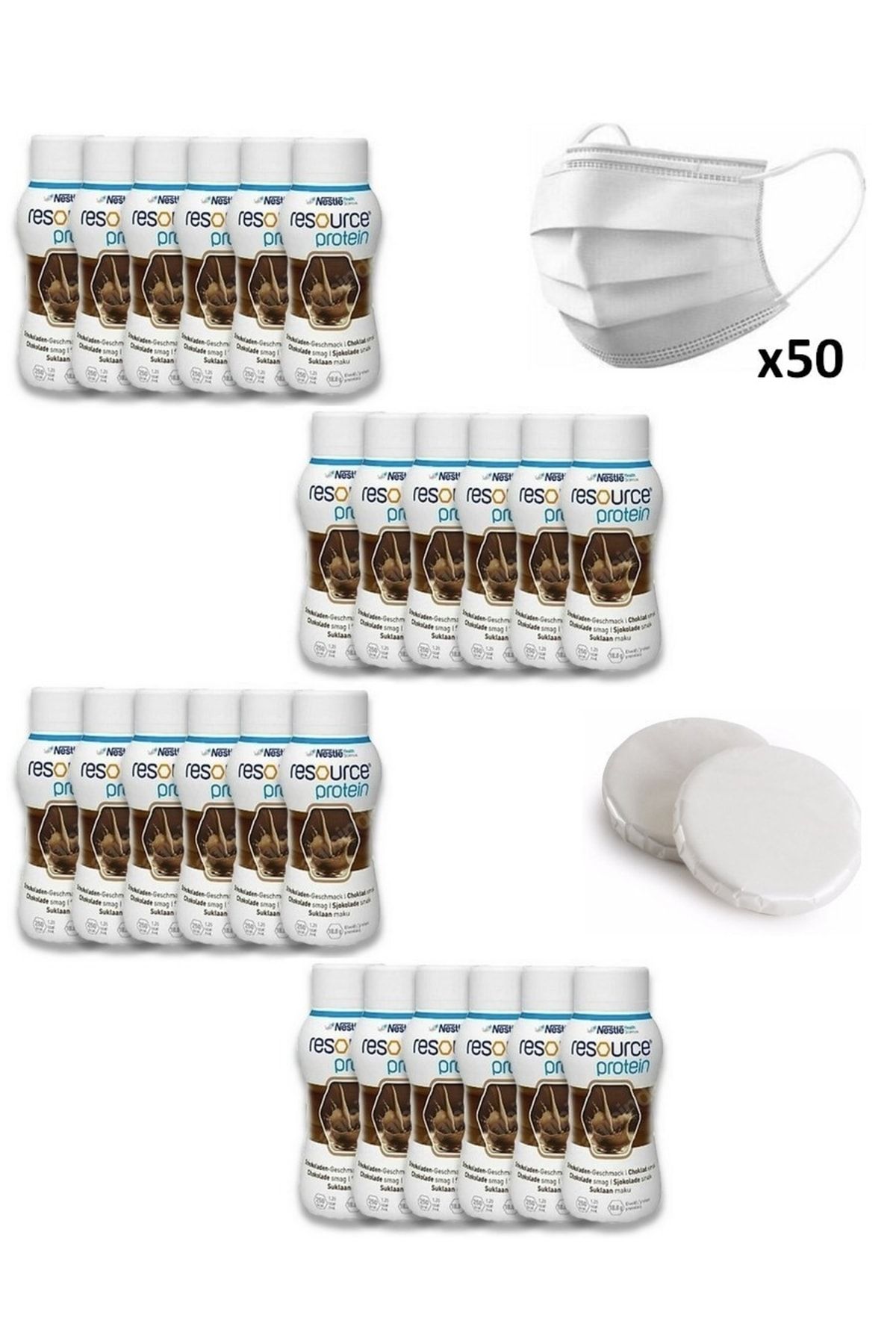Nestle 24 Adet Yüksek Protenli Dengeli Beslenme Sütü Çikolata Aromalı + Mini Sabun + Kutu Maske