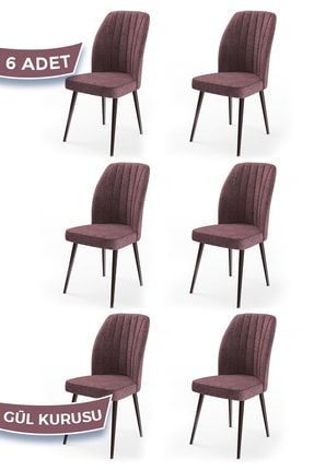 Canisa Platinum Serisi 1.sınıf Yemek Ve Mutfak Sandalyesi , 6 Adet , Ayaklar Kahverengi PRA-5117936-159711