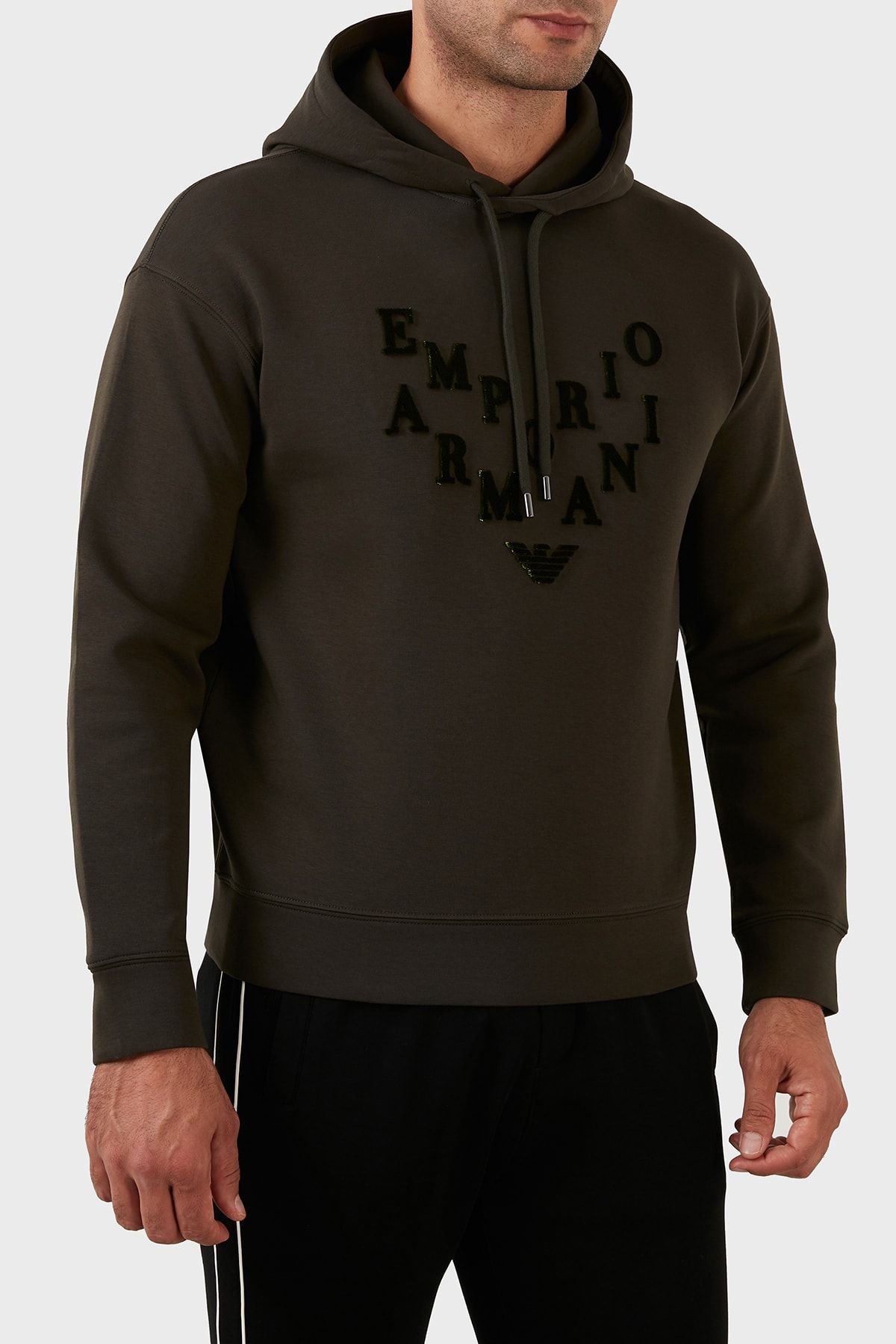 Green armani hoodie store
