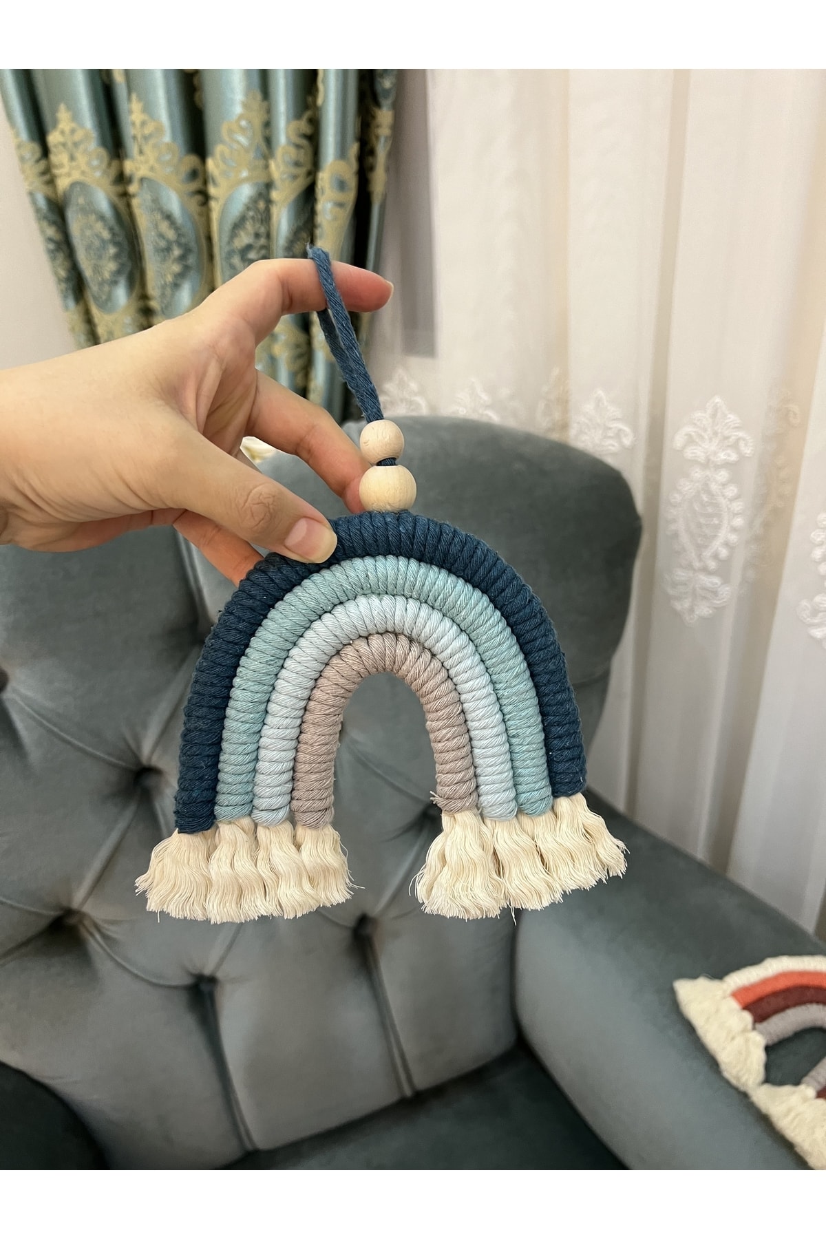Macrame Rainbow Wall Ornament