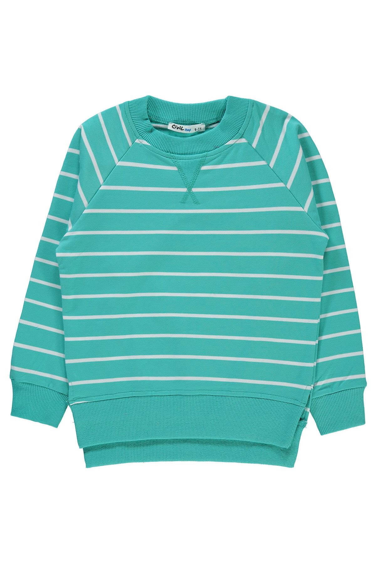 Erkek Çocuk Sweatshirt 6-9 Yaş Mint Yeşili
