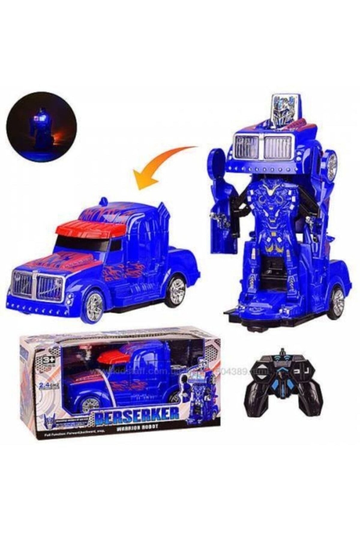 Vardem Uzaktanda Kumandalı Sesli Işıklı Pilli Robota Dönüşen Tır Optimus Prime