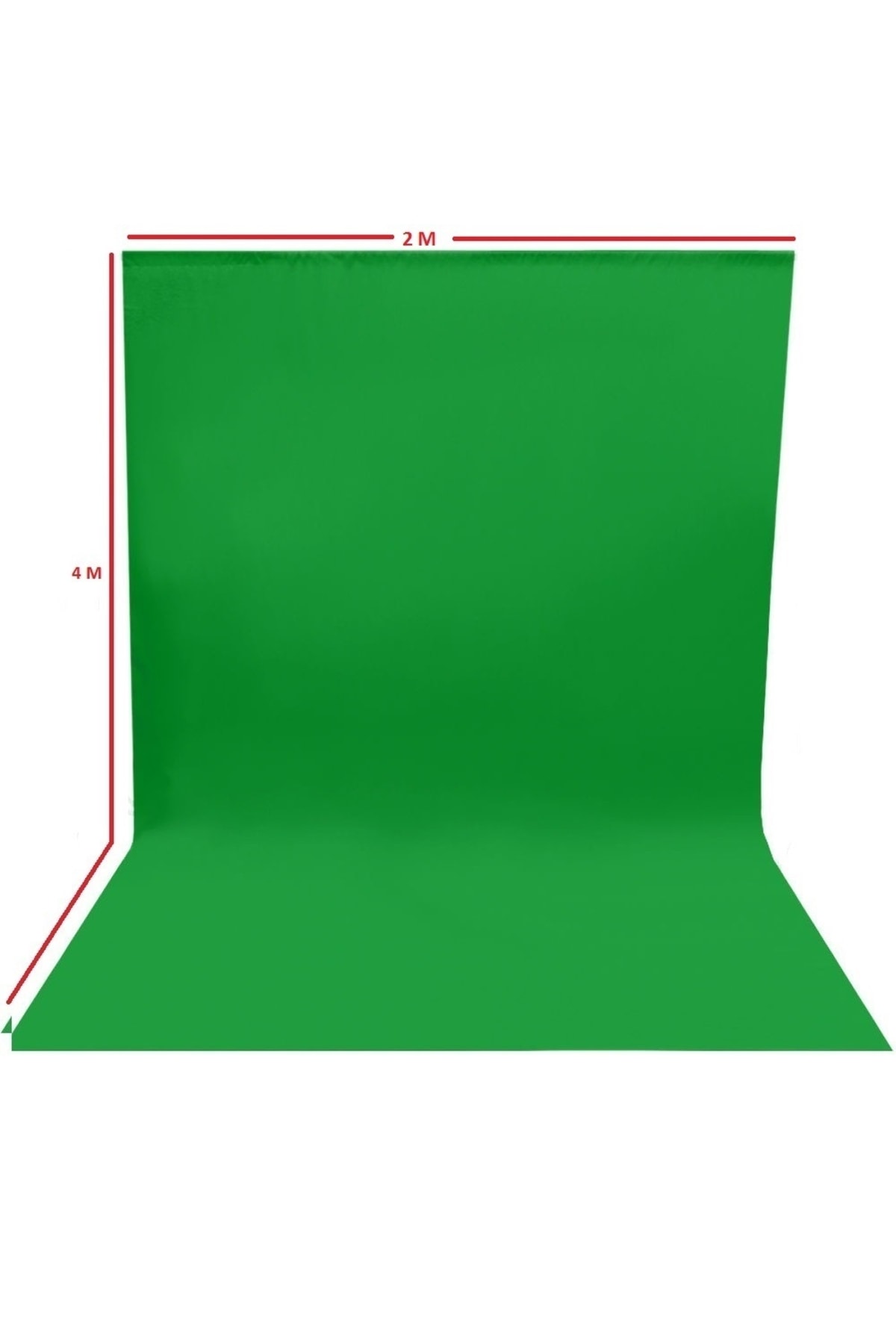 Green Screen Yeşil Fon Perde Chromakey Greenbox (2x4m)+4 Adet Mandal