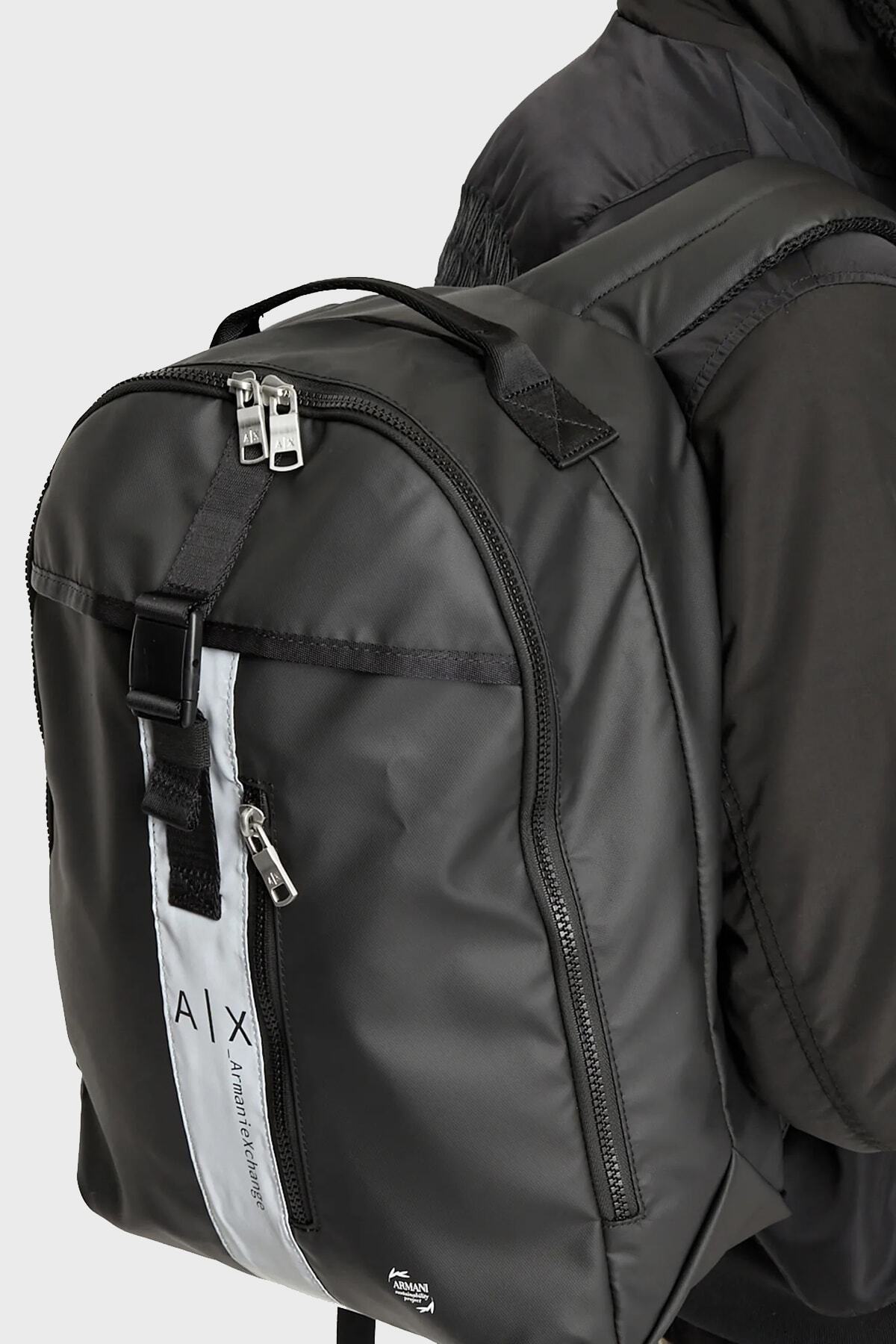 کوله پشتی آرمانی اکسچنج مردانه پلی استر مشکی  راسته      اسپرت | Armani Exchange 952466 2F869 00020 CN - تصویر 2