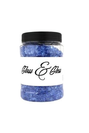 Glass & Gloss Epoksi Reçine Için Renkli Cam Kırıkları Mavi Renk 1000 Gr 4 - 8 Mm Transparan_4/8_1kg