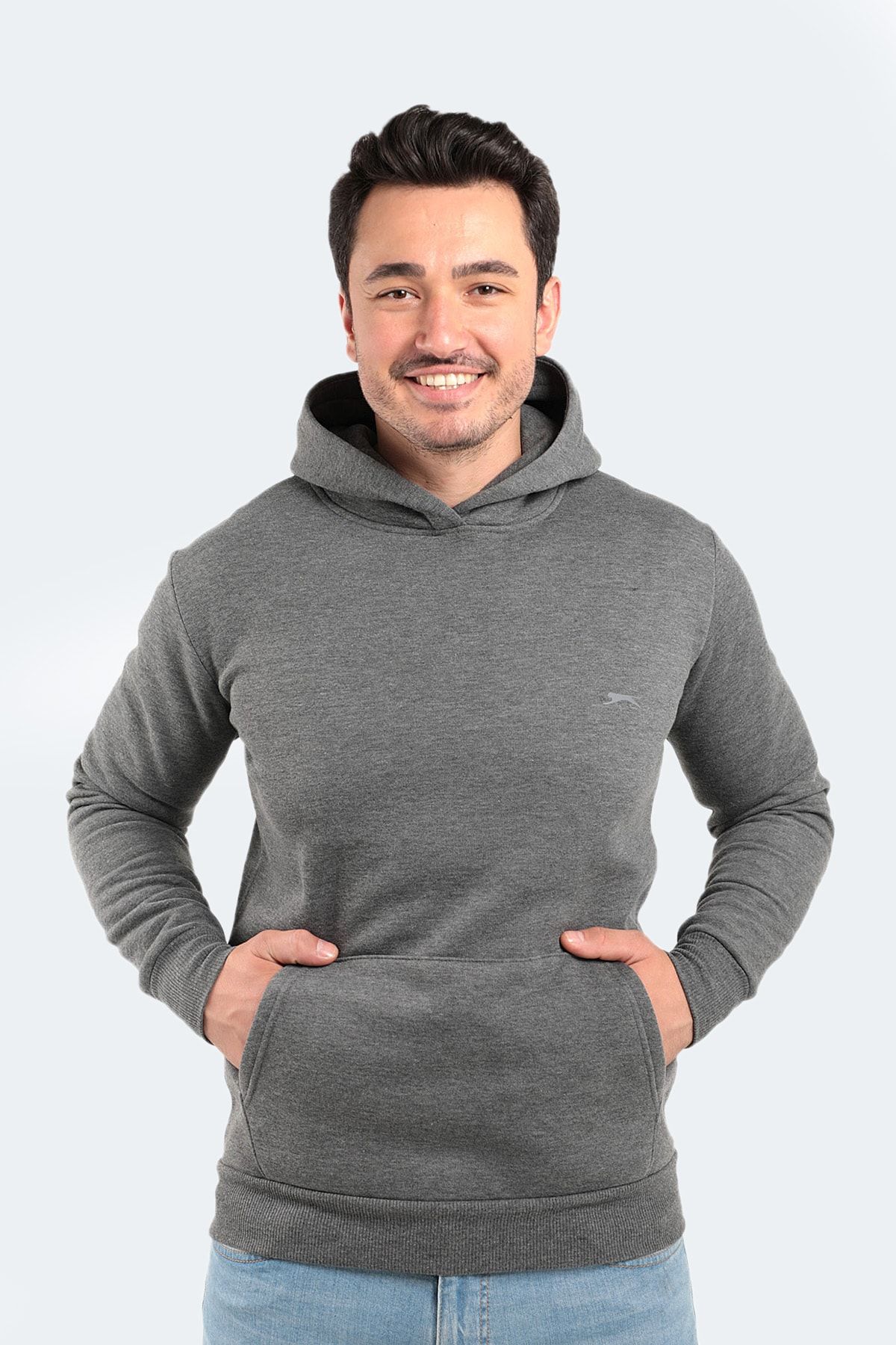 Slazenger Sport-Sweatshirt Grau Regular Fit