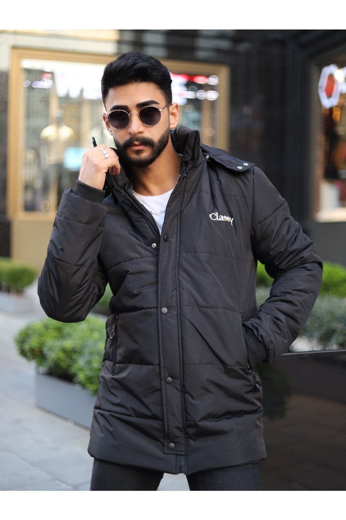 Classy black jacket best sale